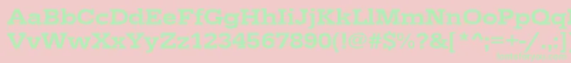 Urwegyptiennetmedextwid Font – Green Fonts on Pink Background