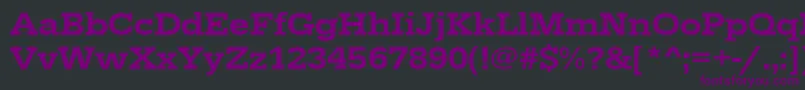 Czcionka Urwegyptiennetmedextwid – fioletowe czcionki na czarnym tle