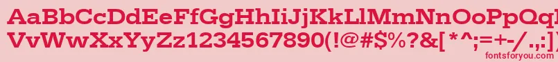 Urwegyptiennetmedextwid Font – Red Fonts on Pink Background