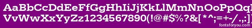 Urwegyptiennetmedextwid Font – White Fonts on Purple Background