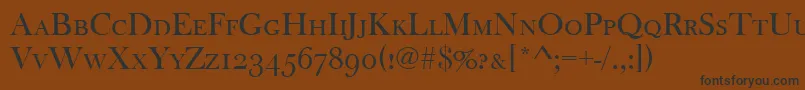 Шрифт Baskervilleoldfacscd – чёрные шрифты на коричневом фоне
