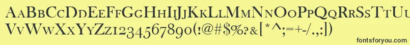 Baskervilleoldfacscd Font – Black Fonts on Yellow Background