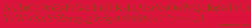 Baskervilleoldfacscd Font – Brown Fonts on Red Background