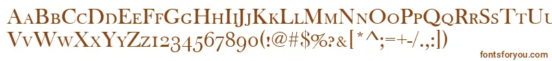 Baskervilleoldfacscd Font – Brown Fonts on White Background