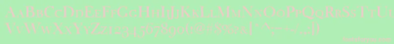 Baskervilleoldfacscd Font – Pink Fonts on Green Background