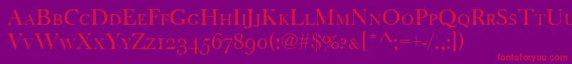 Baskervilleoldfacscd Font – Red Fonts on Purple Background