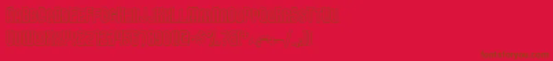 Шрифт ElbarisOutline – коричневые шрифты на красном фоне