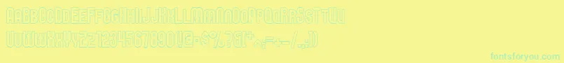 Police ElbarisOutline – polices vertes sur fond jaune