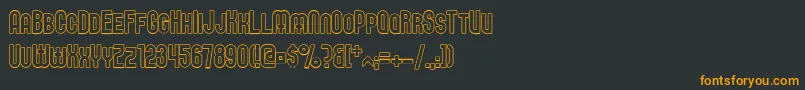 フォントElbarisOutline – 黒い背景にオレンジの文字