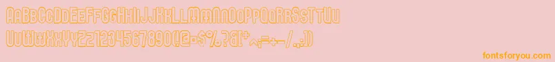 ElbarisOutline Font – Orange Fonts on Pink Background