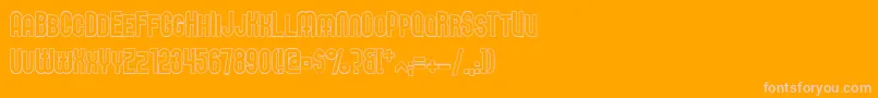 フォントElbarisOutline – オレンジの背景にピンクのフォント