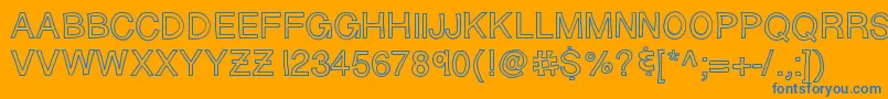 Sloppyhollow Font – Blue Fonts on Orange Background