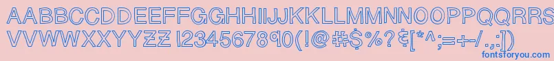 Sloppyhollow Font – Blue Fonts on Pink Background