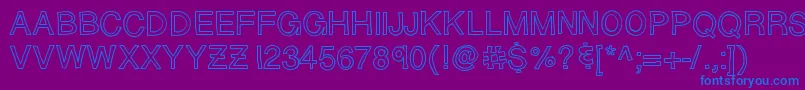 Sloppyhollow Font – Blue Fonts on Purple Background