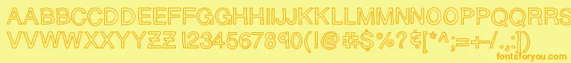 Sloppyhollow Font – Orange Fonts on Yellow Background