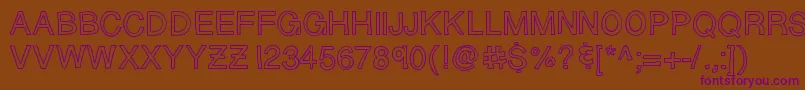 Sloppyhollow Font – Purple Fonts on Brown Background