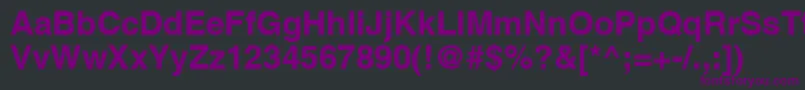 フォントAghelvB – 黒い背景に紫のフォント