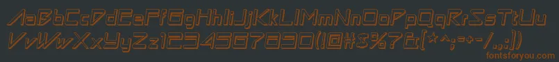 Шрифт Astron Boy Wonder – коричневые шрифты на чёрном фоне