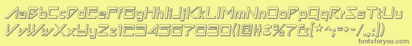 Astron Boy Wonder Font – Gray Fonts on Yellow Background