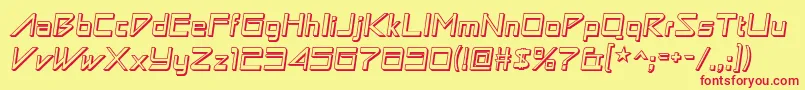 Astron Boy Wonder Font – Red Fonts on Yellow Background