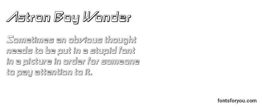 Astron Boy Wonder -fontin tarkastelu
