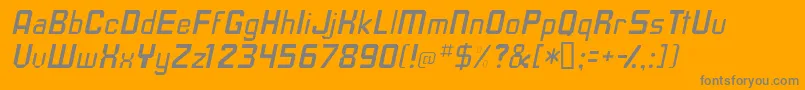 TavissskItalic Font – Gray Fonts on Orange Background