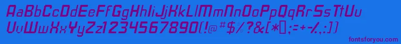 TavissskItalic Font – Purple Fonts on Blue Background