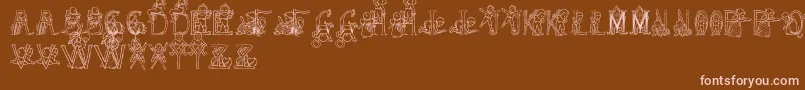 HffKidsStuff Font – Pink Fonts on Brown Background