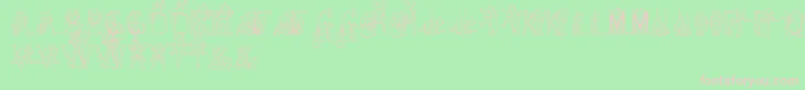 HffKidsStuff Font – Pink Fonts on Green Background