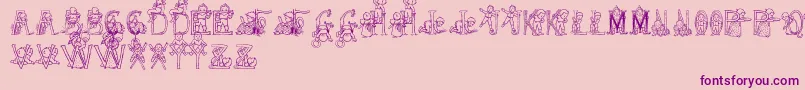 HffKidsStuff Font – Purple Fonts on Pink Background