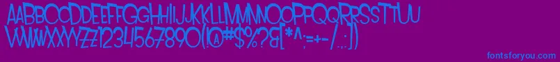 SfIntoxicatedBluesExtended Font – Blue Fonts on Purple Background