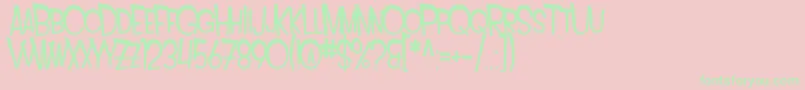 SfIntoxicatedBluesExtended Font – Green Fonts on Pink Background