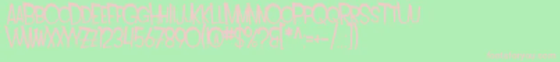 SfIntoxicatedBluesExtended Font – Pink Fonts on Green Background