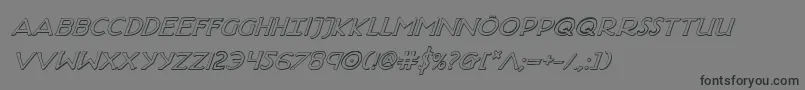 HadriaticShadowItalic Font – Black Fonts on Gray Background