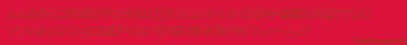 Шрифт HadriaticShadowItalic – коричневые шрифты на красном фоне