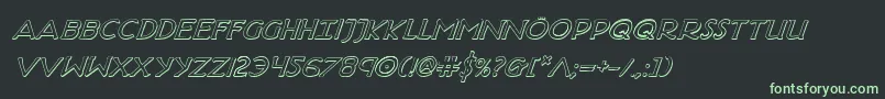 HadriaticShadowItalic Font – Green Fonts on Black Background