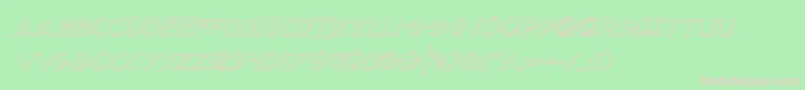 HadriaticShadowItalic Font – Pink Fonts on Green Background