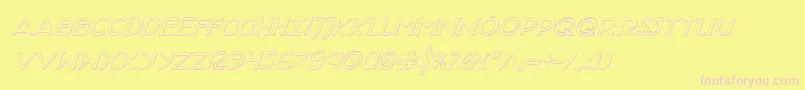 HadriaticShadowItalic Font – Pink Fonts on Yellow Background