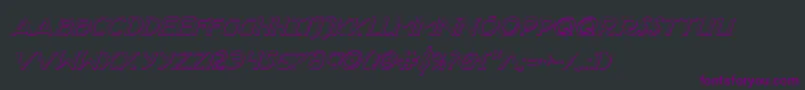 HadriaticShadowItalic Font – Purple Fonts on Black Background