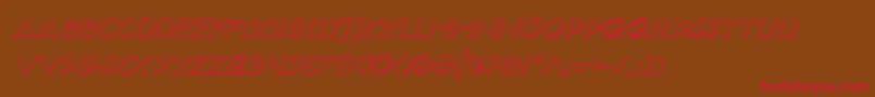 HadriaticShadowItalic Font – Red Fonts on Brown Background