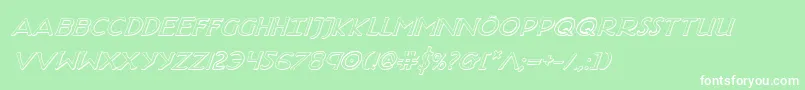 HadriaticShadowItalic Font – White Fonts on Green Background