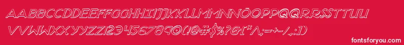 HadriaticShadowItalic Font – White Fonts on Red Background