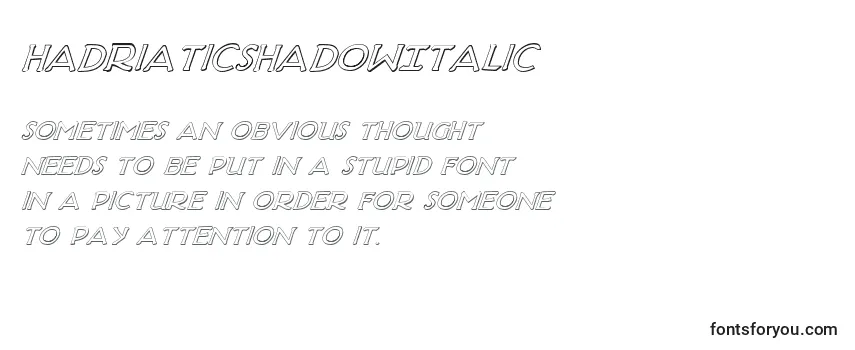 Review of the HadriaticShadowItalic Font
