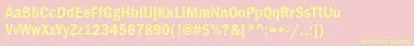 FranklinGothicDemiCond Font – Yellow Fonts on Pink Background