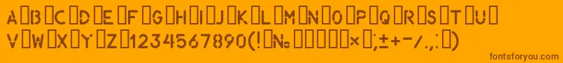 Шрифт Gost1419296Part3 – коричневые шрифты на оранжевом фоне