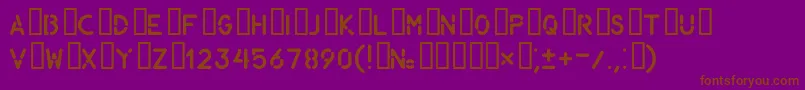 フォントGost1419296Part3 – 紫色の背景に茶色のフォント