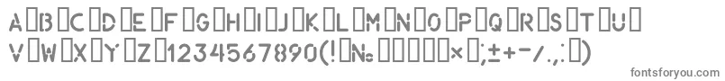 Шрифт Gost1419296Part3 – серые шрифты на белом фоне