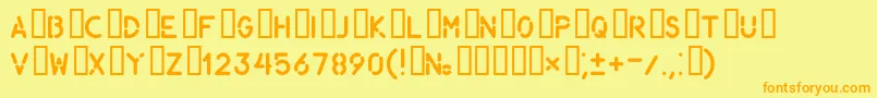 Шрифт Gost1419296Part3 – оранжевые шрифты на жёлтом фоне