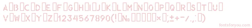 Шрифт Gost1419296Part3 – розовые шрифты на белом фоне