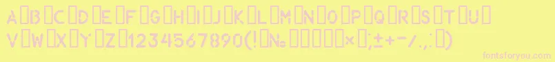 Gost1419296Part3 Font – Pink Fonts on Yellow Background